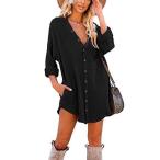 スタイリッシュで快適！iGENJUNのポケット付きチュニックドレス