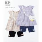 40%OFF！ニットプランナーの先染めチェックチュニック＆天竺パンツセットで春のおしゃれを楽しもう！