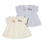 2023年夏物アンパンマンシャンブレー半袖ブラウス：お肌に優しい100％綿製品