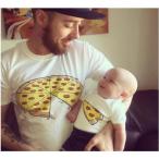 親子でお揃い！ピザプリントの可愛いロンパースで特別な日を彩ろう