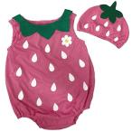 かわいさ満点！Aenakのいちごピンク着ぐるみロンパース