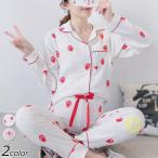 マタニティーもおしゃれに！春夏秋冬対応のイチゴ柄パジャマ