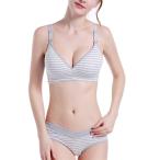 授乳期のママに快適を届ける！グレーボーダー授乳ブラセットの魅力