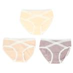 マタニティライフを彩る☆パープル×ベージュ×アプリコットのショーツセット