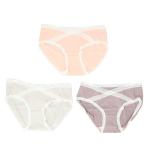 快適なマタニティライフを彩る！パープル×ピンク×グレーのXXLマタニティショーツ3枚セット