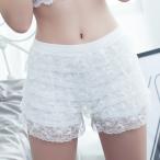 ☆ ホワイト ☆ Lサイズ ☆ フリルパンツで一年中おしゃれを楽しもう！