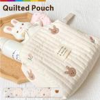 出産祝いにぴったり！可愛い刺繍入りのおむつポーチ