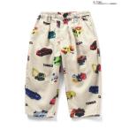 トミカコラボミニカー転写柄ワイドパンツでキッズのおしゃれを楽しもう！