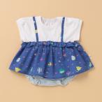 お魚柄が可愛い！クレードスコープの新生児用上下セット