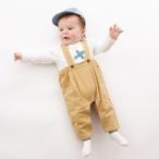 新生児のお出かけスタイルを彩る！プティマインのサスペンダーパンツ