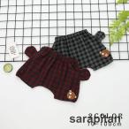 くまの耳がかわいい！夏にぴったりのチェック柄ショートパンツ