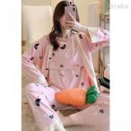 産前産後も快適！綿100%の授乳服付きマタニティパジャマ3点セット