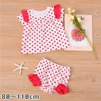 キュートなハート柄！フリル付きギャザカットソー＆ブルマパンツセットでおしゃれを楽しもう