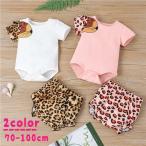 おしゃれなヒョウ柄♪アシンメトリーなセットアップロンパースとブルマパンツ