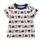かわいさ満点！ミキハウスのロゴ＆クマ総柄半袖Tシャツ