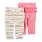 カーターズのボディースーツにぴったり！女の子用コーデパンツ2枚セットが登場！