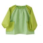 忠岡町のふるさと納税で手に入る！可愛いキッズスモック「青りんご」100cm