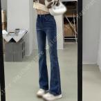 美脚を演出！ハイウエストデニムフレアパンツの魅力