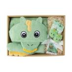 ディーゴのザウルスがかわいい！フード付バスタオル＆ラトルソックスセット