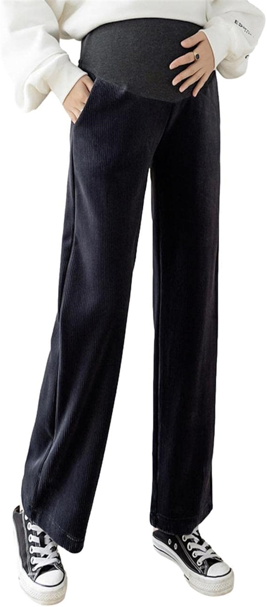 寒い季節も快適に！おしゃれで暖かい裏起毛マタニティコーデュロイパンツ