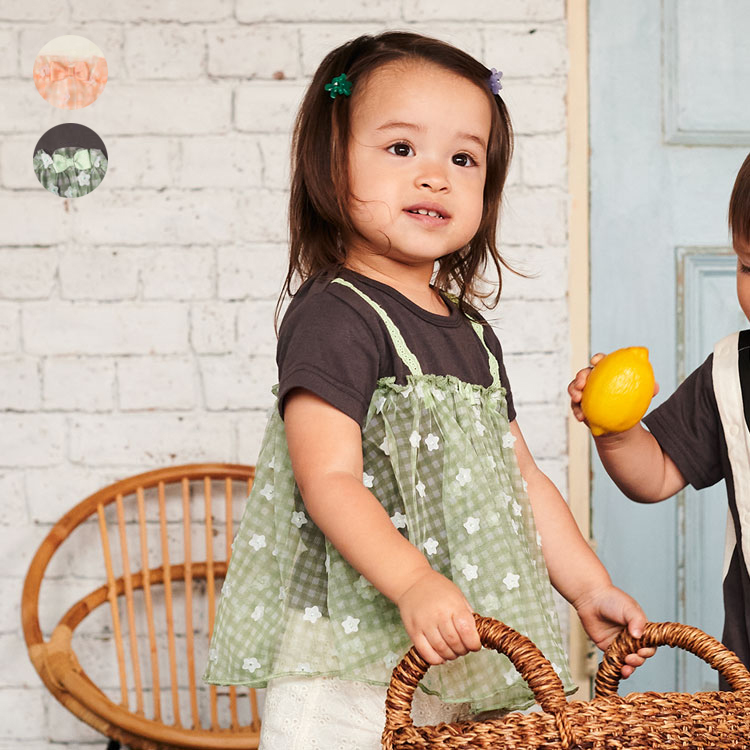 おしゃれで可愛い！キッズズーの新作ギンガムドッキング半袖Tシャツ