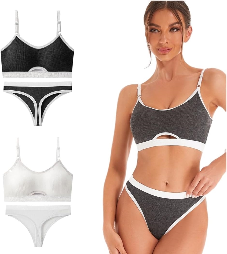 動きやすさとセクシーさを両立！スポーツブラ上下セット